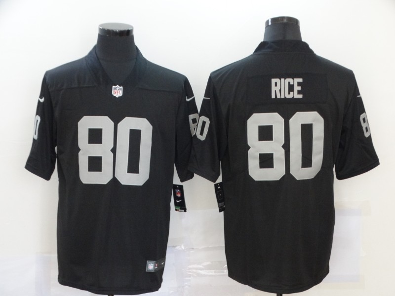 Las Vegas Raiders #80 Jerry Rice Black Vapor Untouchable Limited Stitched Jersey